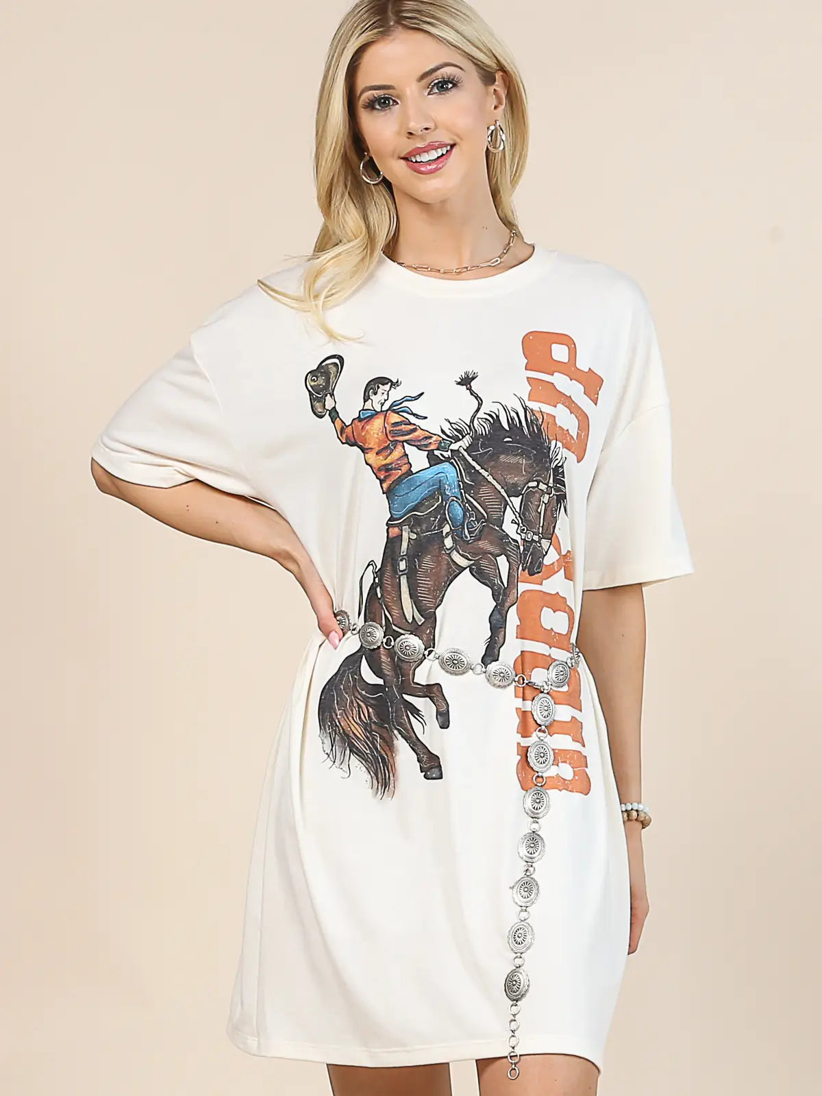 Giddy Up Graphic T-Shirt Dress