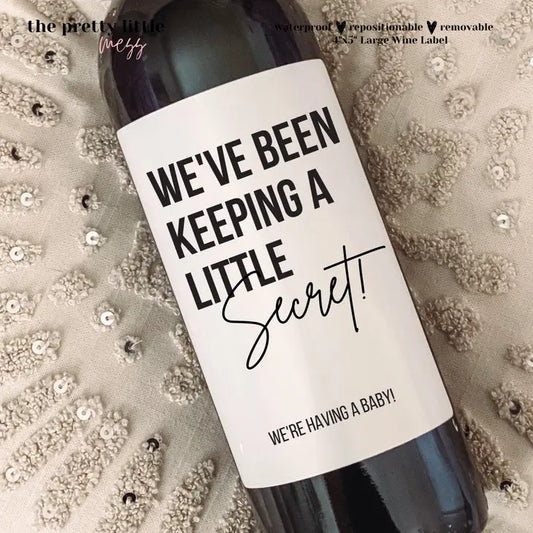 Baby Announcement Wine Labels