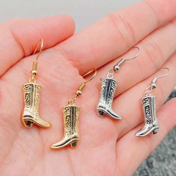 Cowgirl Dangle Boot Charm Earrings