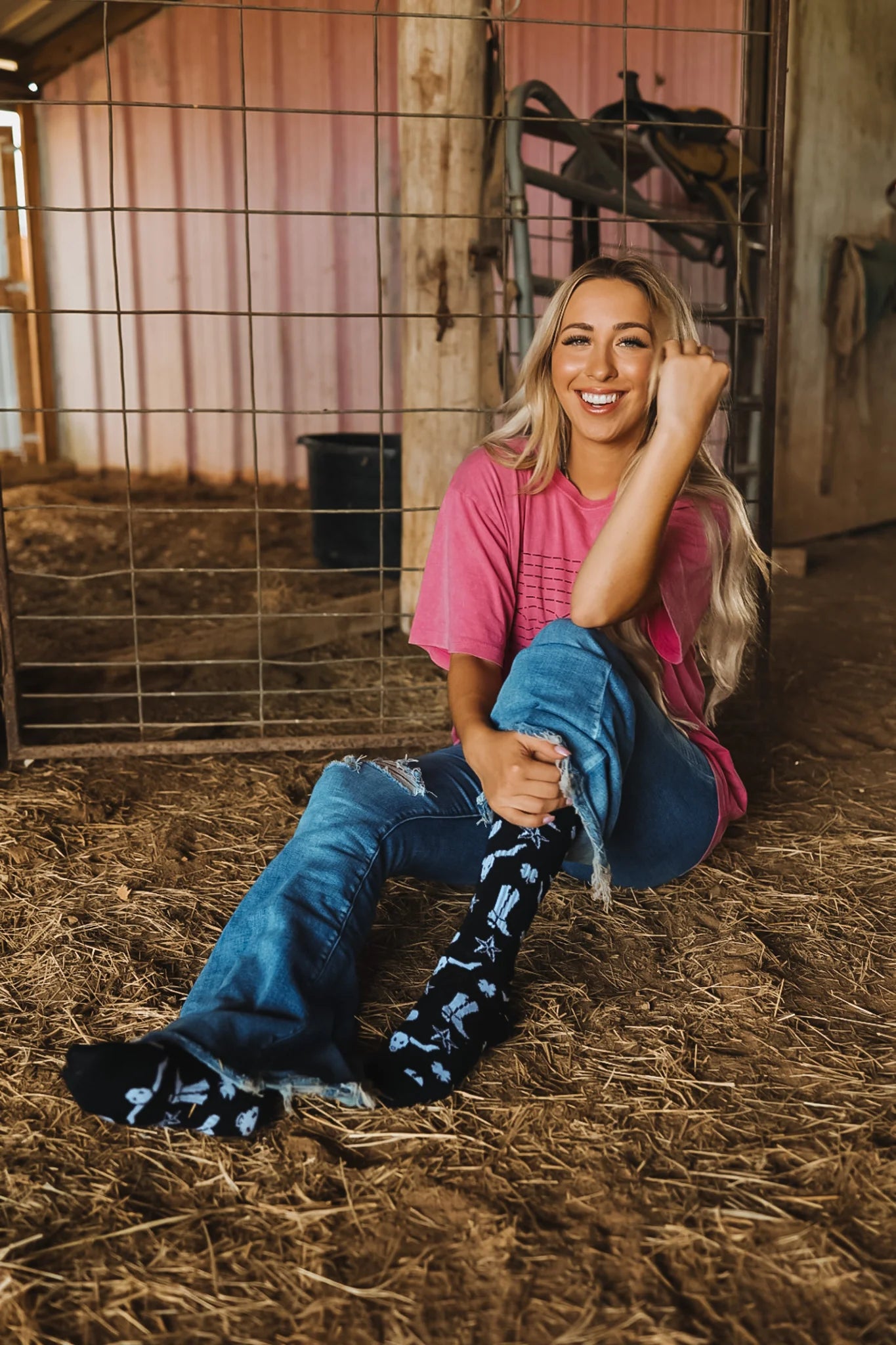 Lucky Chuck Get Western Boot Socks