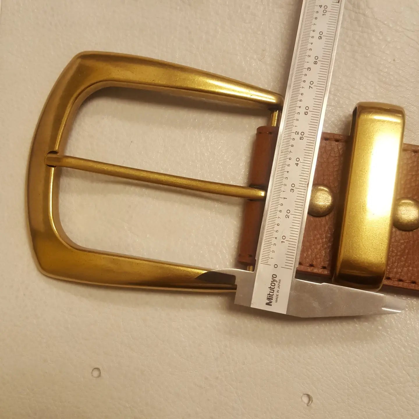 Wide Leather Belt w/ Wide Western Buckle