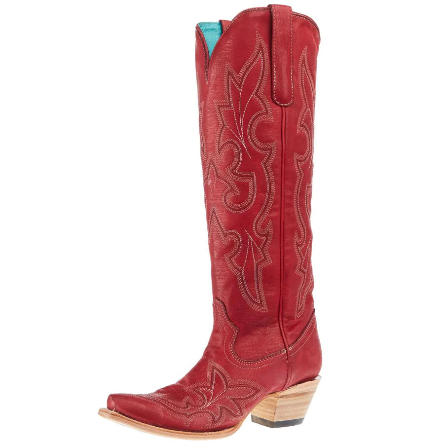 Corral Red Embroidery Tall Top Boot