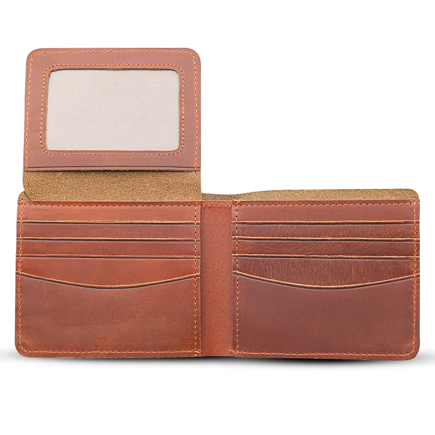 RFID Leather Wallet w/ ID Flap