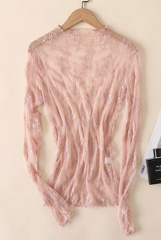 Long Sleeve Mesh Top - Online Only
