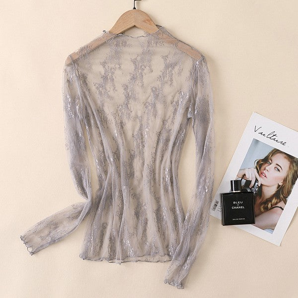 Long Sleeve Mesh Top - Online Only