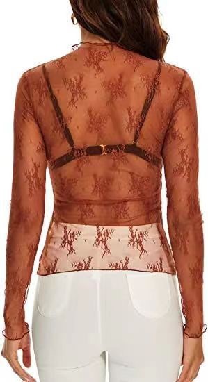 Long Sleeve Mesh Top - Online Only