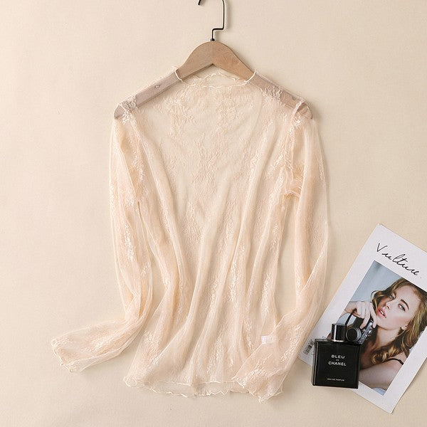 Long Sleeve Mesh Top - Online Only