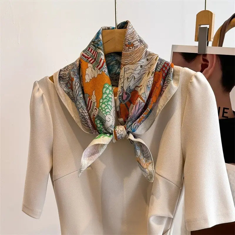 Vintage Floral Print Scarf