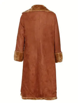 Western Vintage Suede Plush Coat