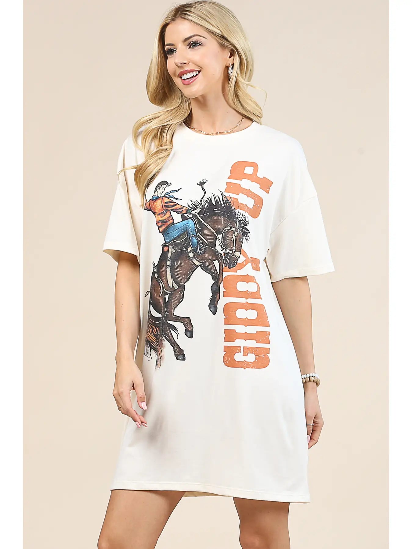 Giddy Up Graphic T-Shirt Dress