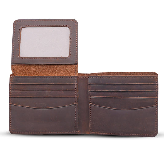 RFID Leather Wallet w/ ID Flap