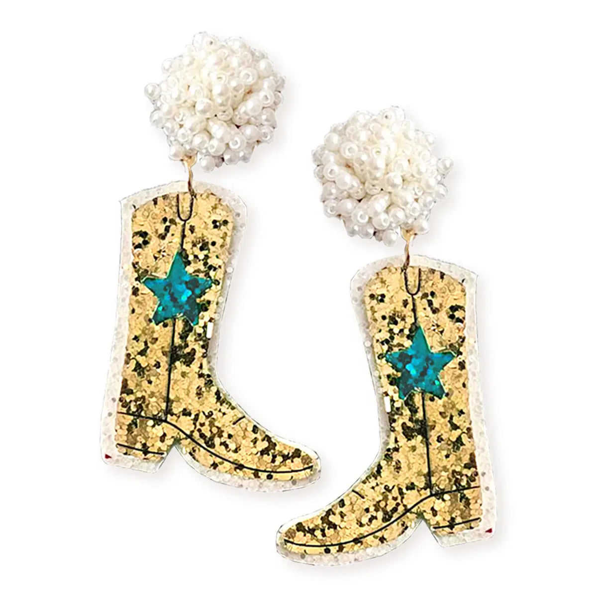 Western Cowgirl Boot Earrings