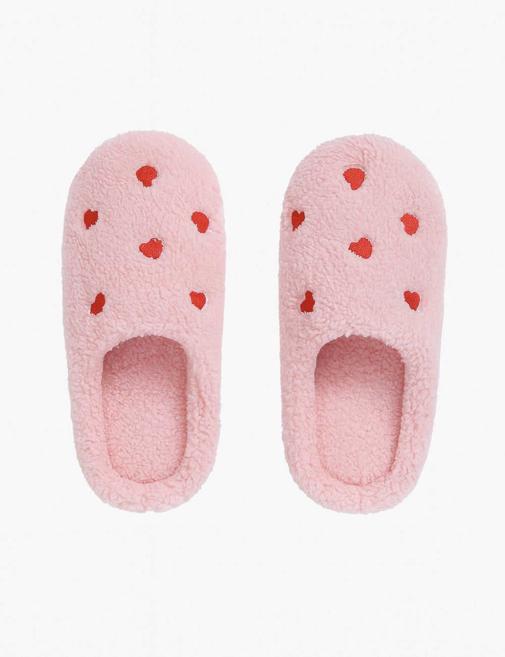 Simple Heart Print Indoor Slippers