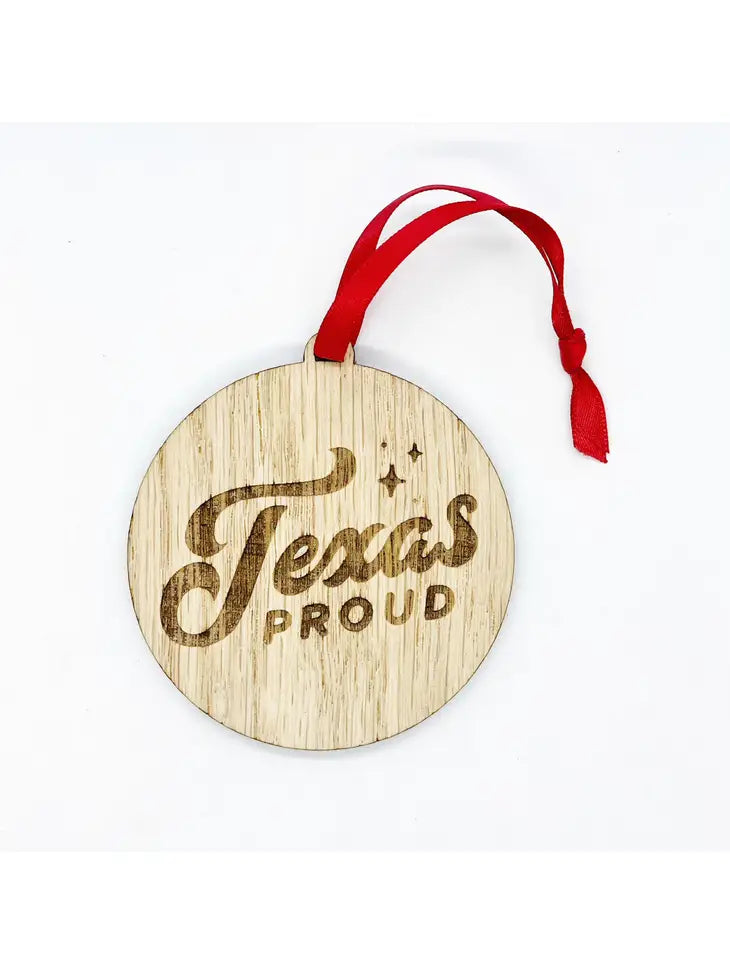 Wooden Texas Ornaments