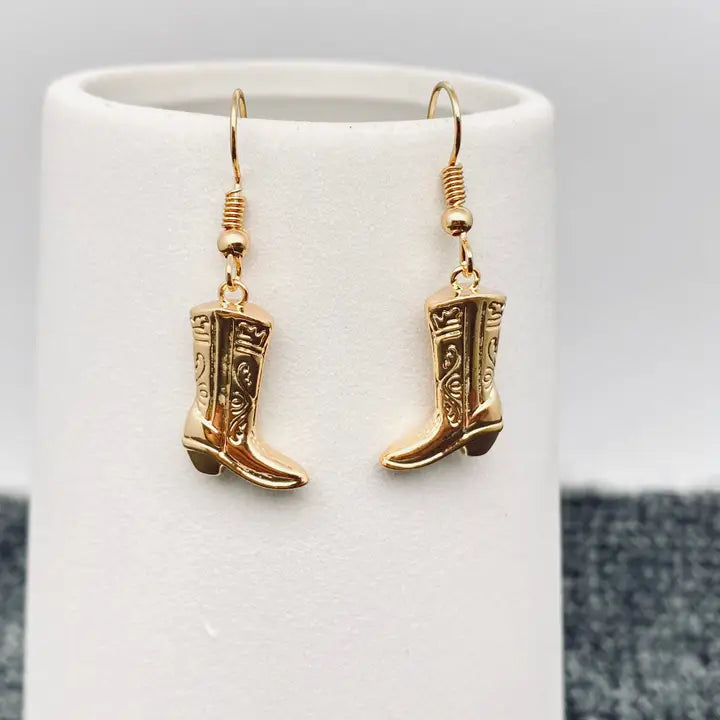 Cowgirl Dangle Boot Charm Earrings