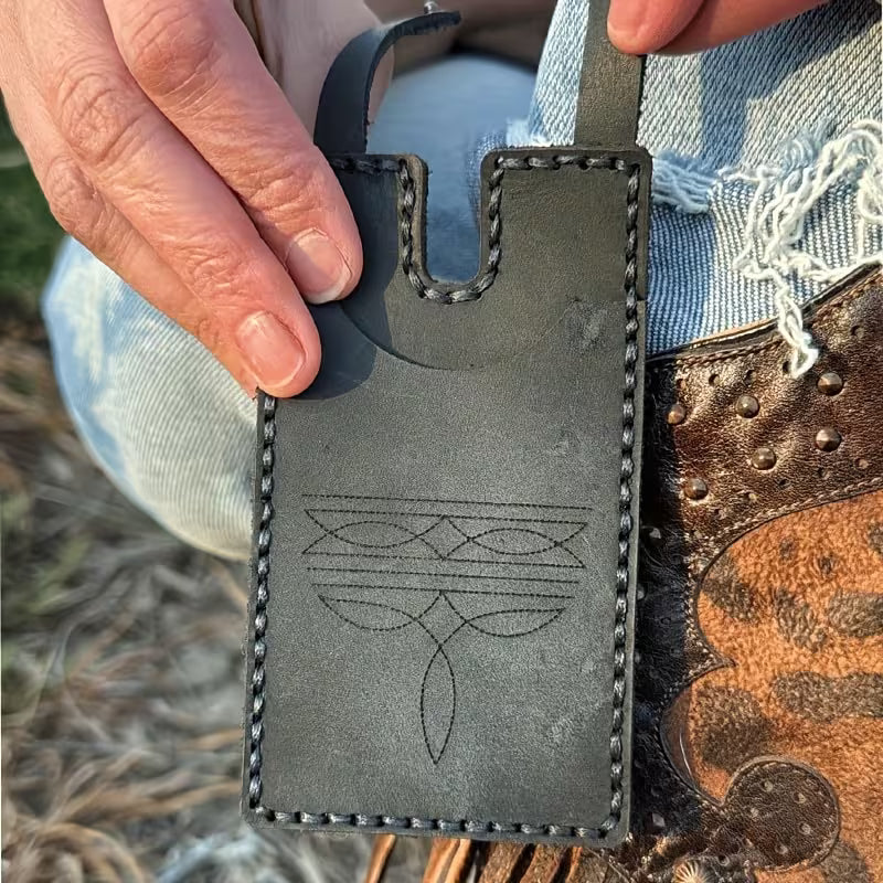 Cowboy Boot Wallet w/ Snap Closure