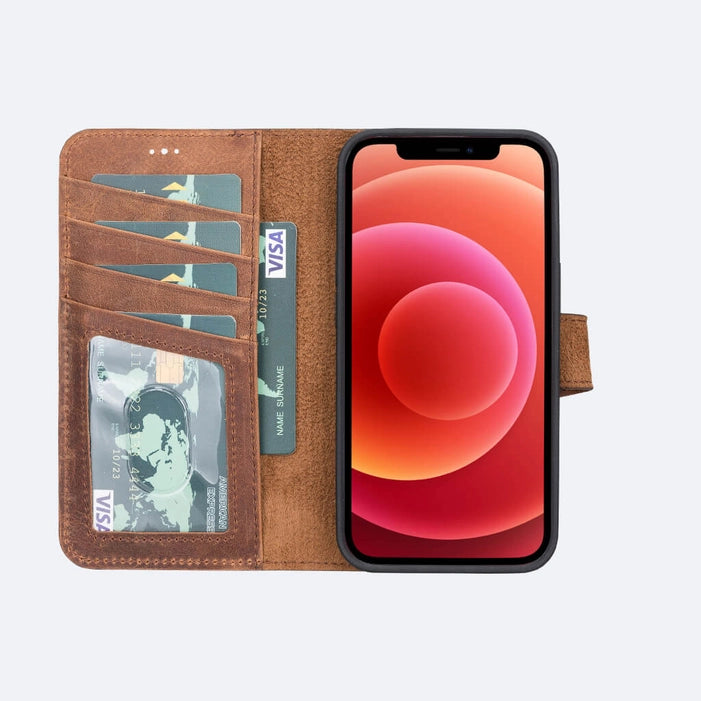 iPhone 14 Pro Max Leather Wallet Case