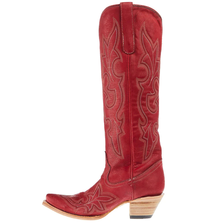 Corral Red Embroidery Tall Top Boot