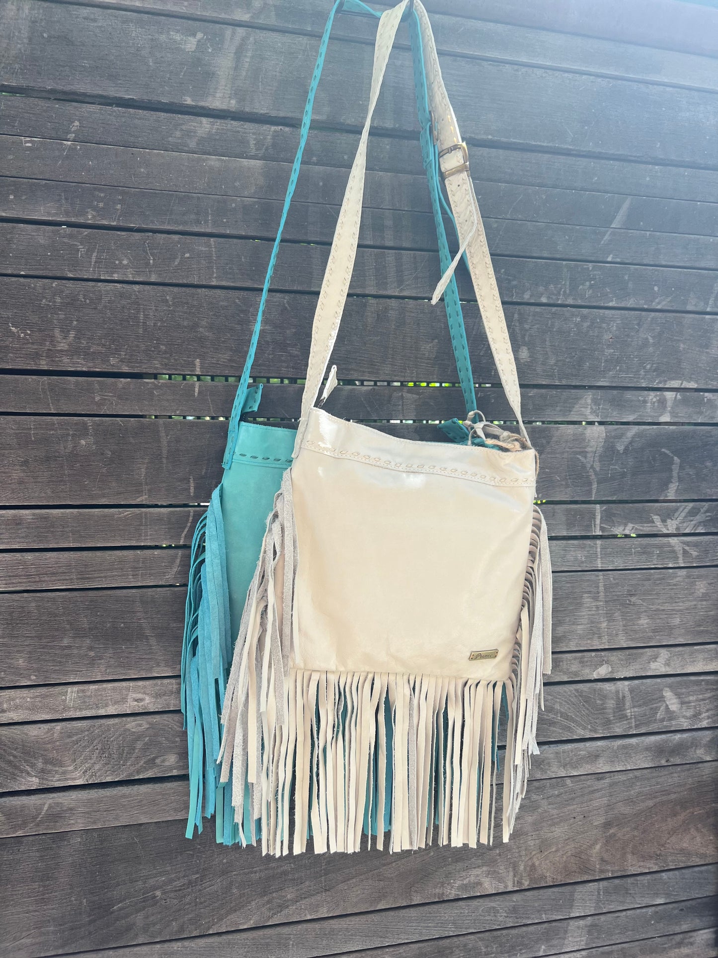 Pranee Austin Roxie Fringe Bag in Mint