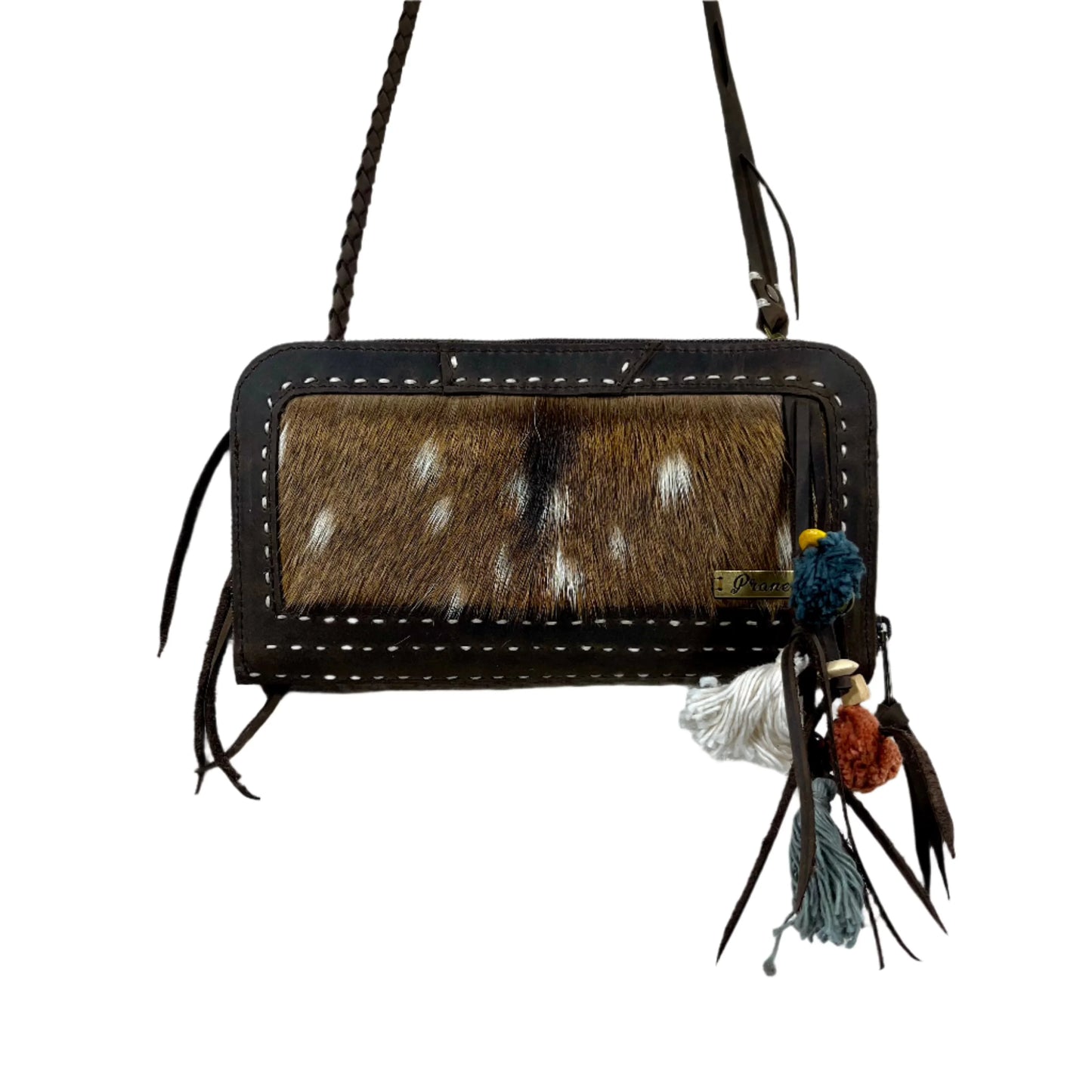 Pranee "Preston" Axis Deer Leather Crossbody Purse