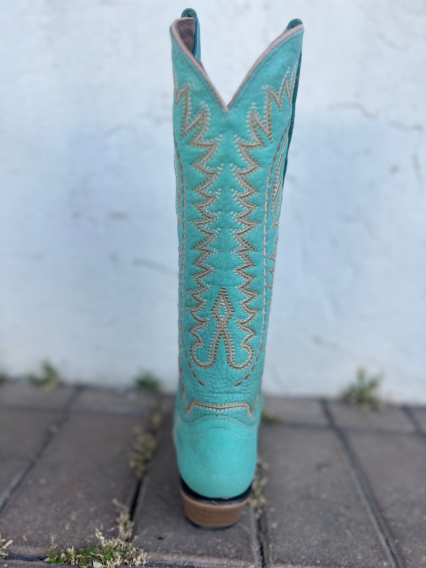 Circle G Bright Turquoise Embroidery Boot