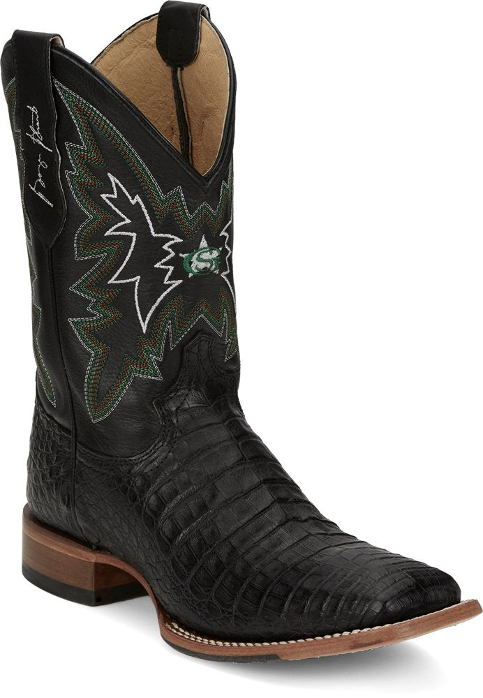 Justin Haggard Black Caimen Boot