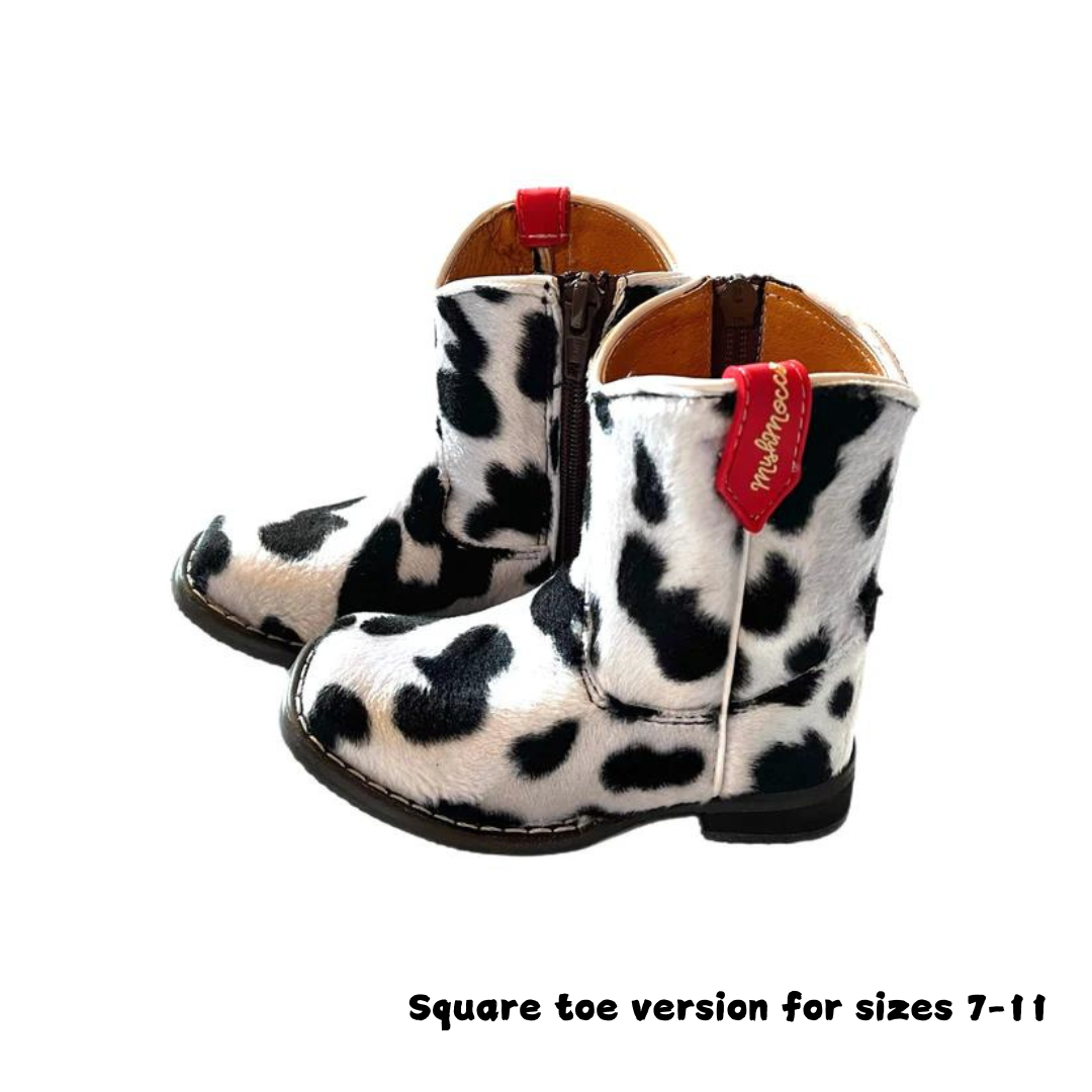 Mishmoccs Baby Cowprint Boots