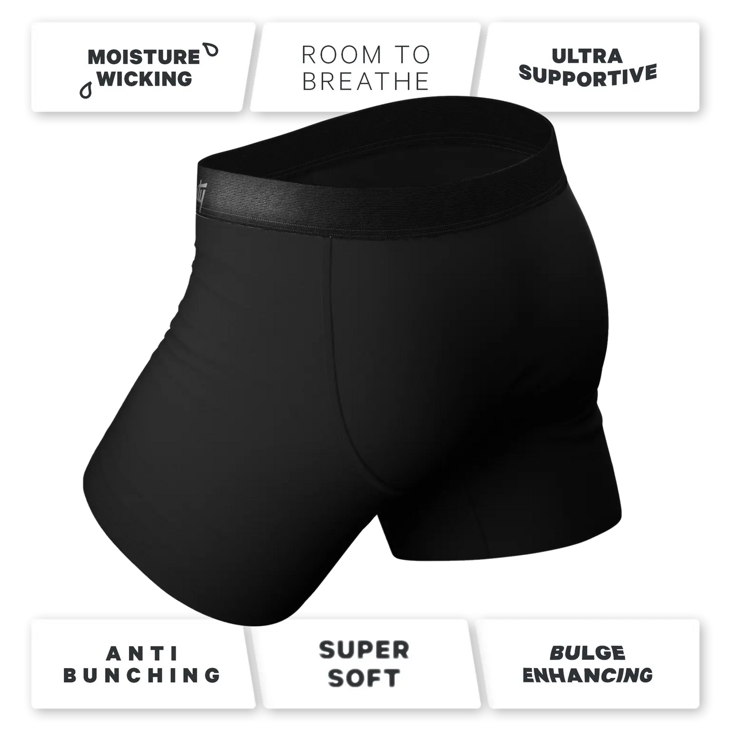 Shinesty Ball Hammock Boxers - Black
