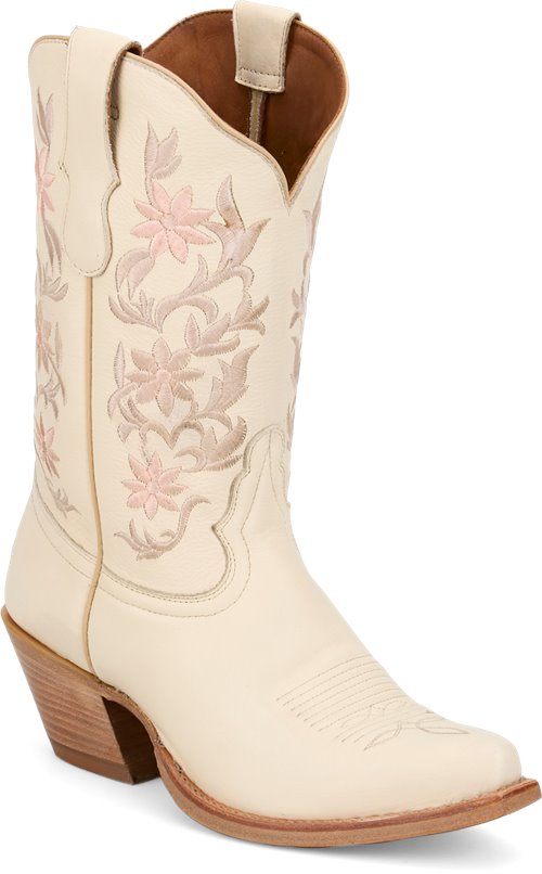 Tony Lama Katie 11" Cream Floral Boot