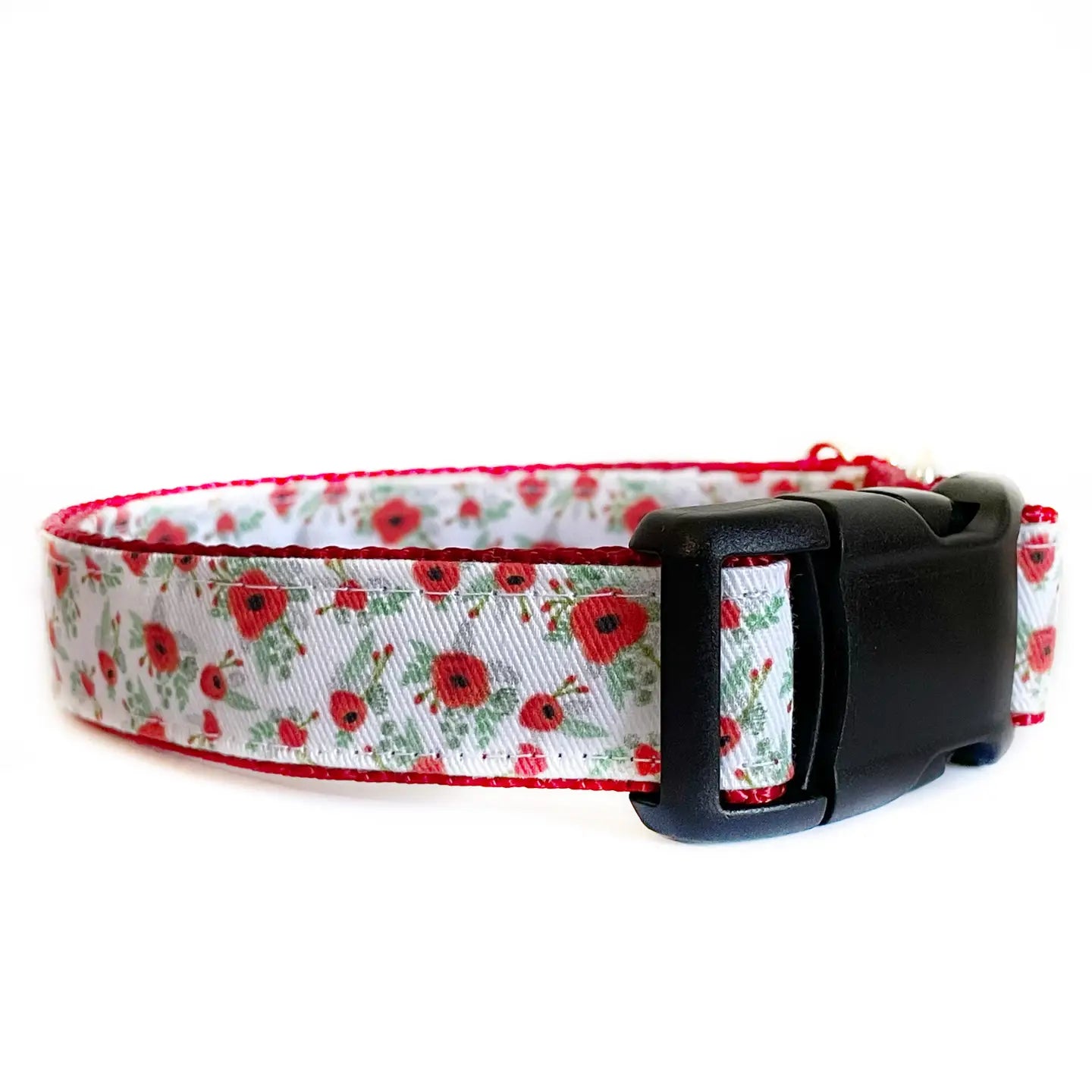 Poppies Flower Dog Collar