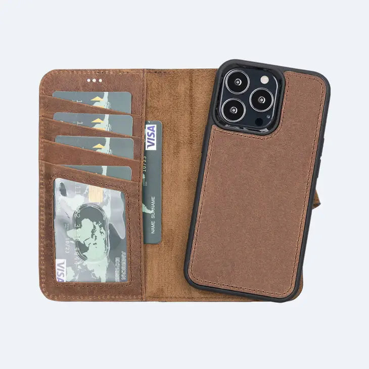 iPhone 13 Pro Leather Wallet Case