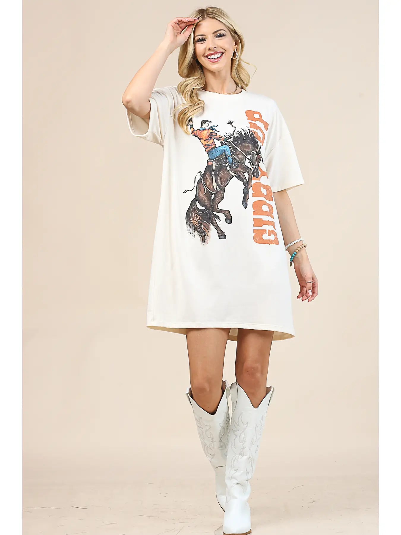 Giddy Up Graphic T-Shirt Dress