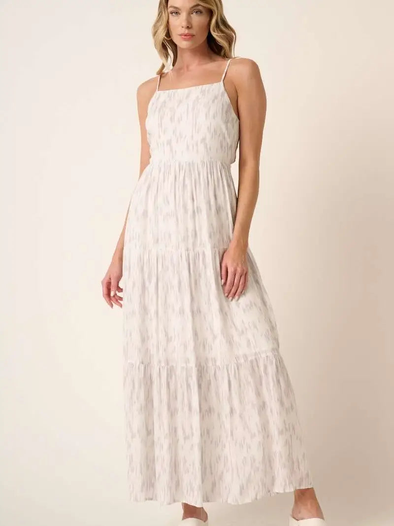 Ivory Square Neck Maxi Dress