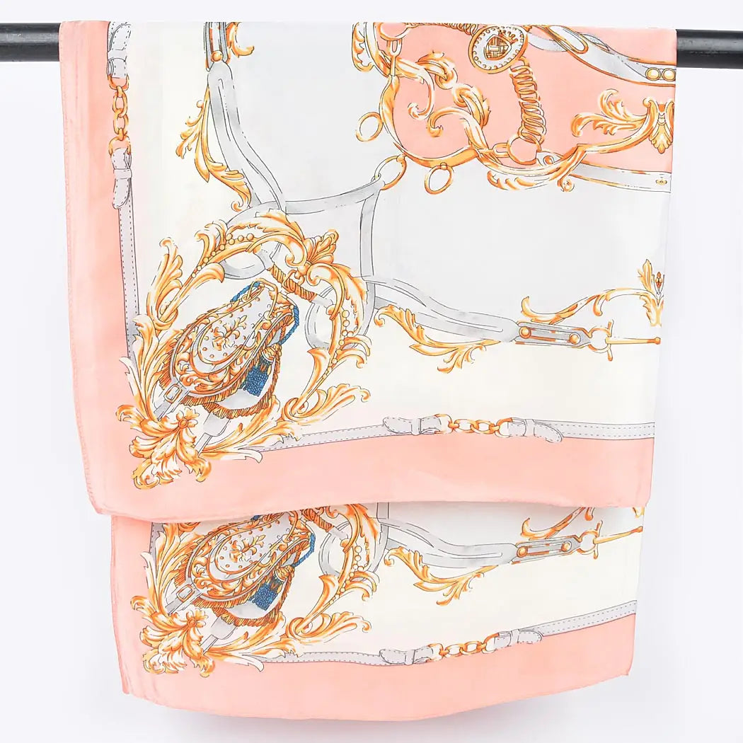 Pink Multi Print Silky Bandana