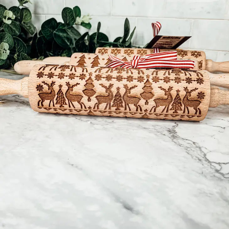 Embossed Rolling Pin & Cookie Cutter Gift Set