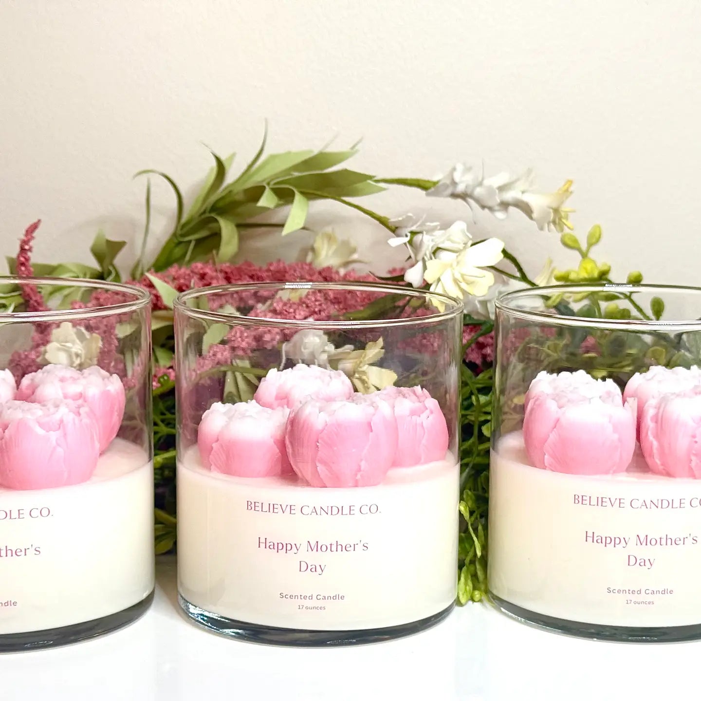 Mother's Day Poppy Petal Candle