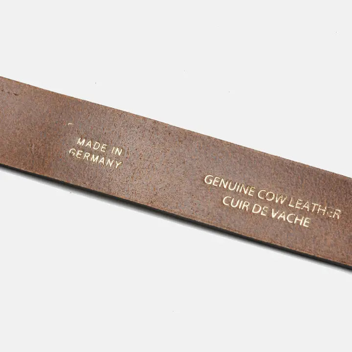 Tan Leather Belt w/ Brass Buckle