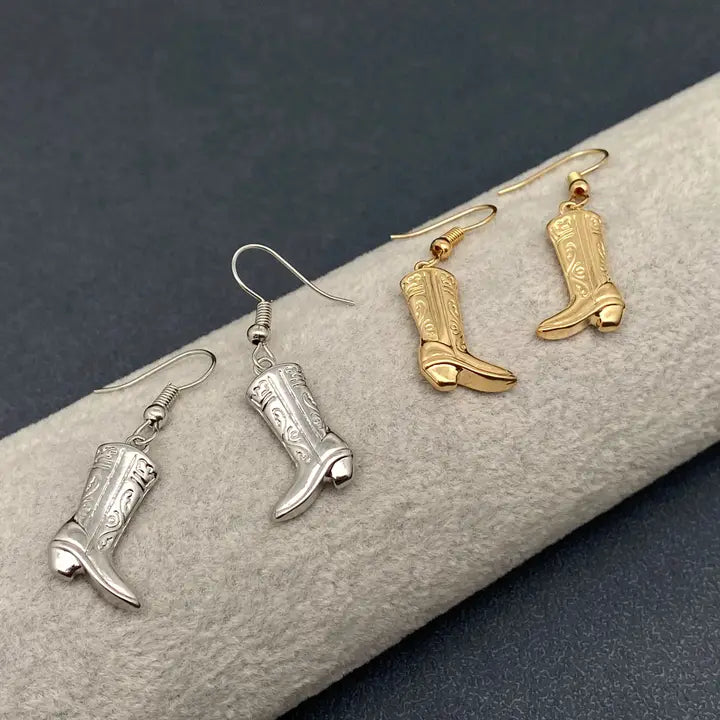 Cowgirl Dangle Boot Charm Earrings
