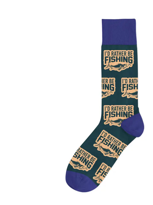 Rather Be Fishing Socks