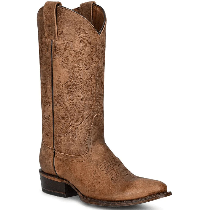 Corral Men's Tan Embroidery Round Toe
