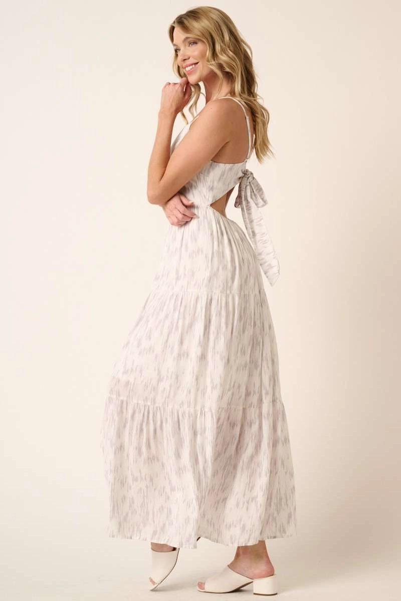 Ivory Square Neck Maxi Dress