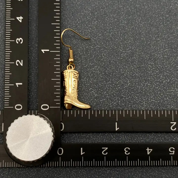 Cowgirl Dangle Boot Charm Earrings