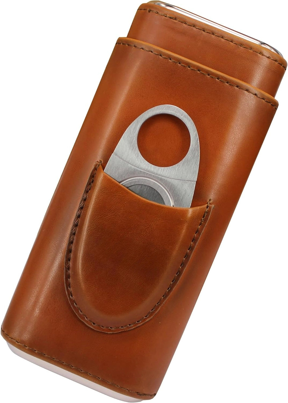 Leather Cigar Case/Humidor w/ Cutter