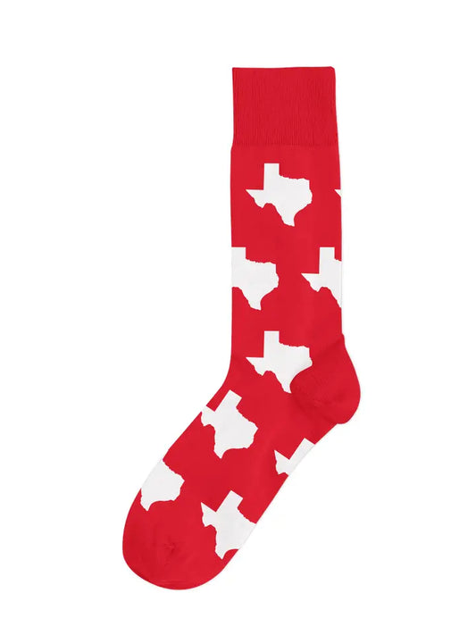 Red Texas Socks