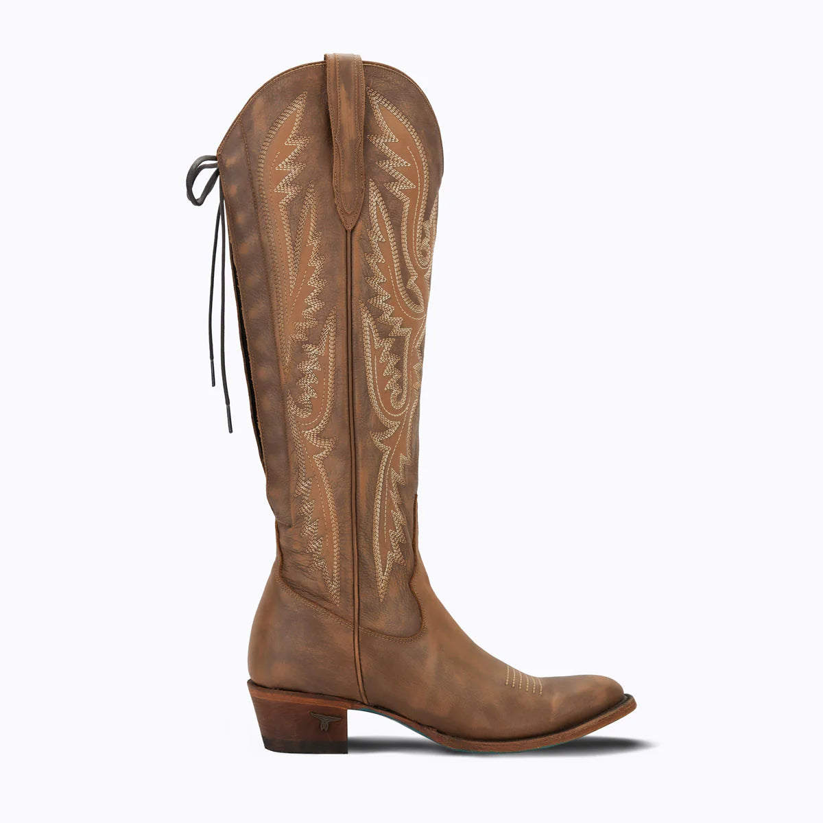 Lane Monica Lace Up Boots - Saddle