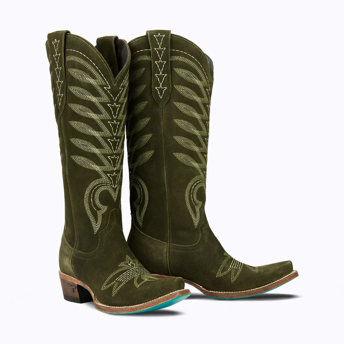 Lanes Olive Suede Squash Blossom Boot