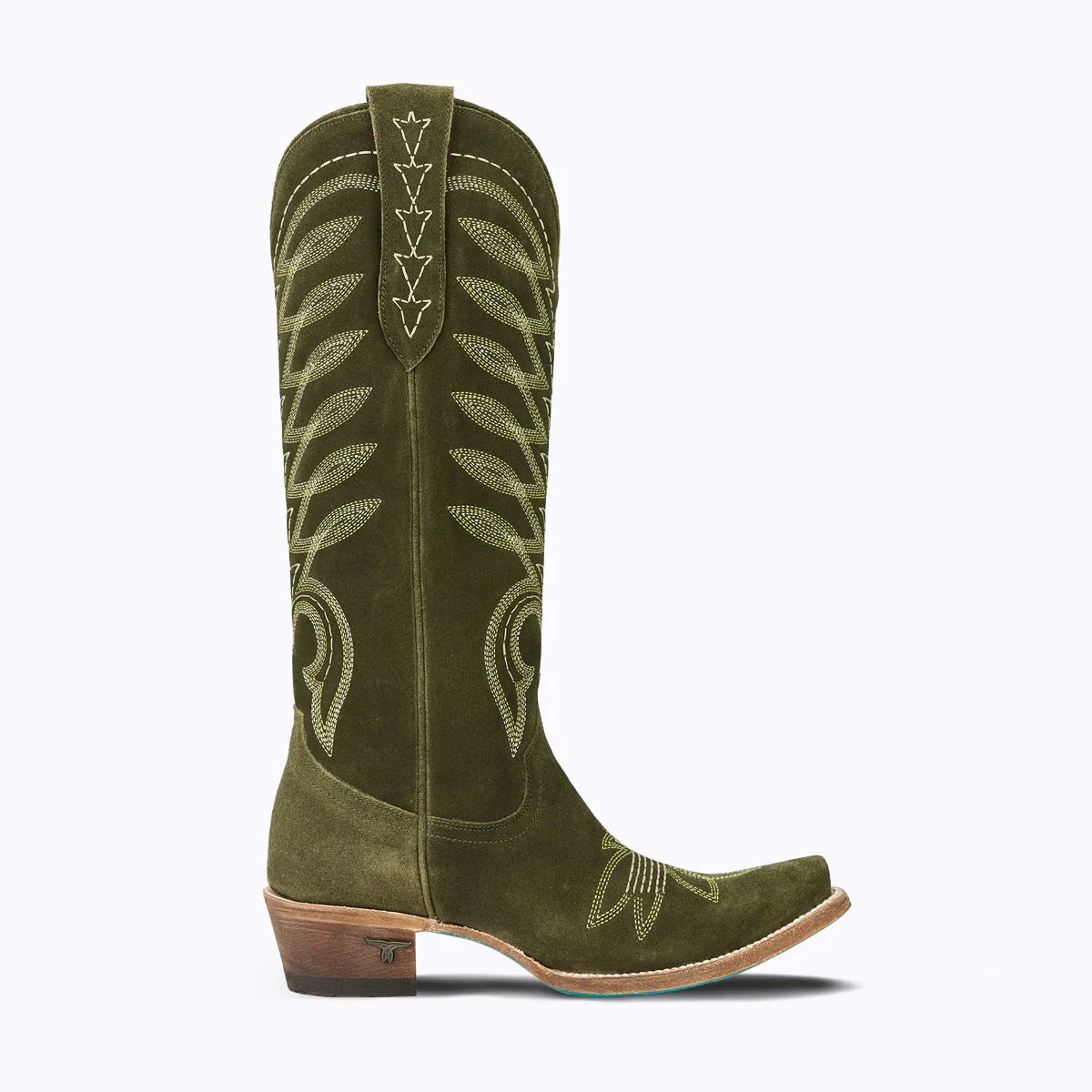 Lanes Olive Suede Squash Blossom Boot