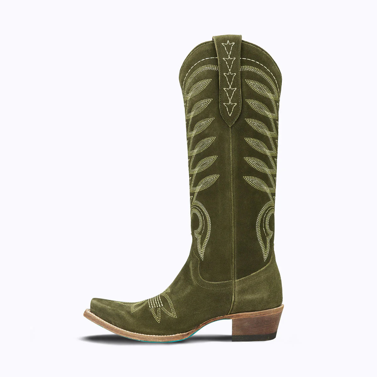 Lanes Olive Suede Squash Blossom Boot