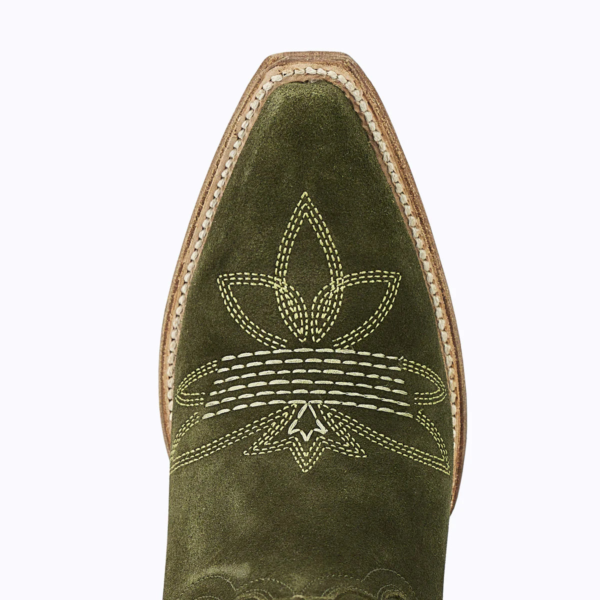 Lanes Olive Suede Squash Blossom Boot