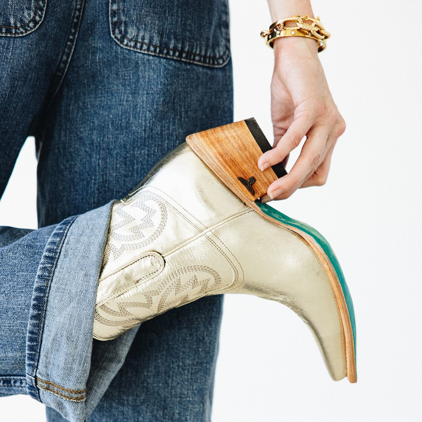 Smokeshow Bootie - Champagne Metallic